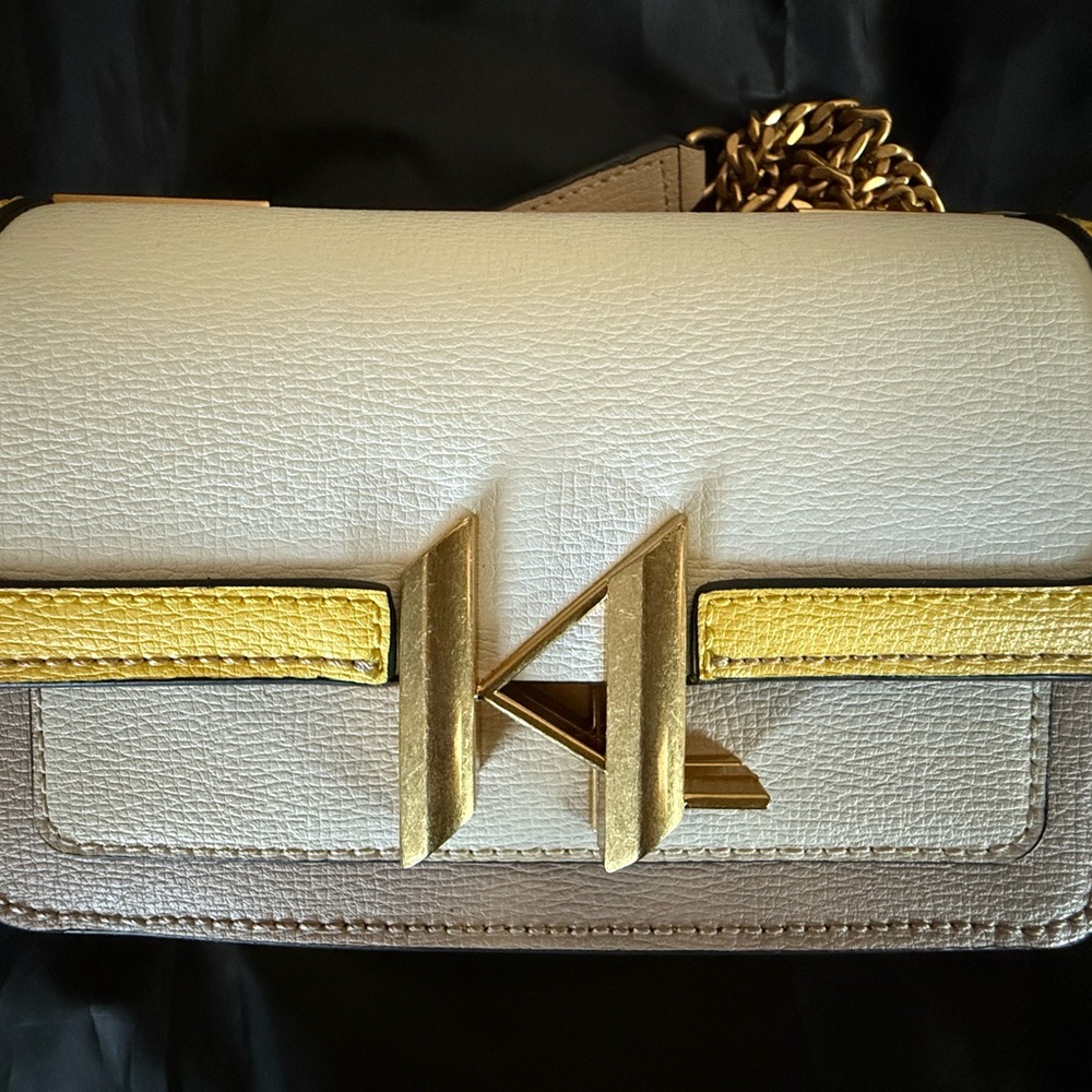 Karl Lagerfeld Elegant Cream and Gold Women's Bag